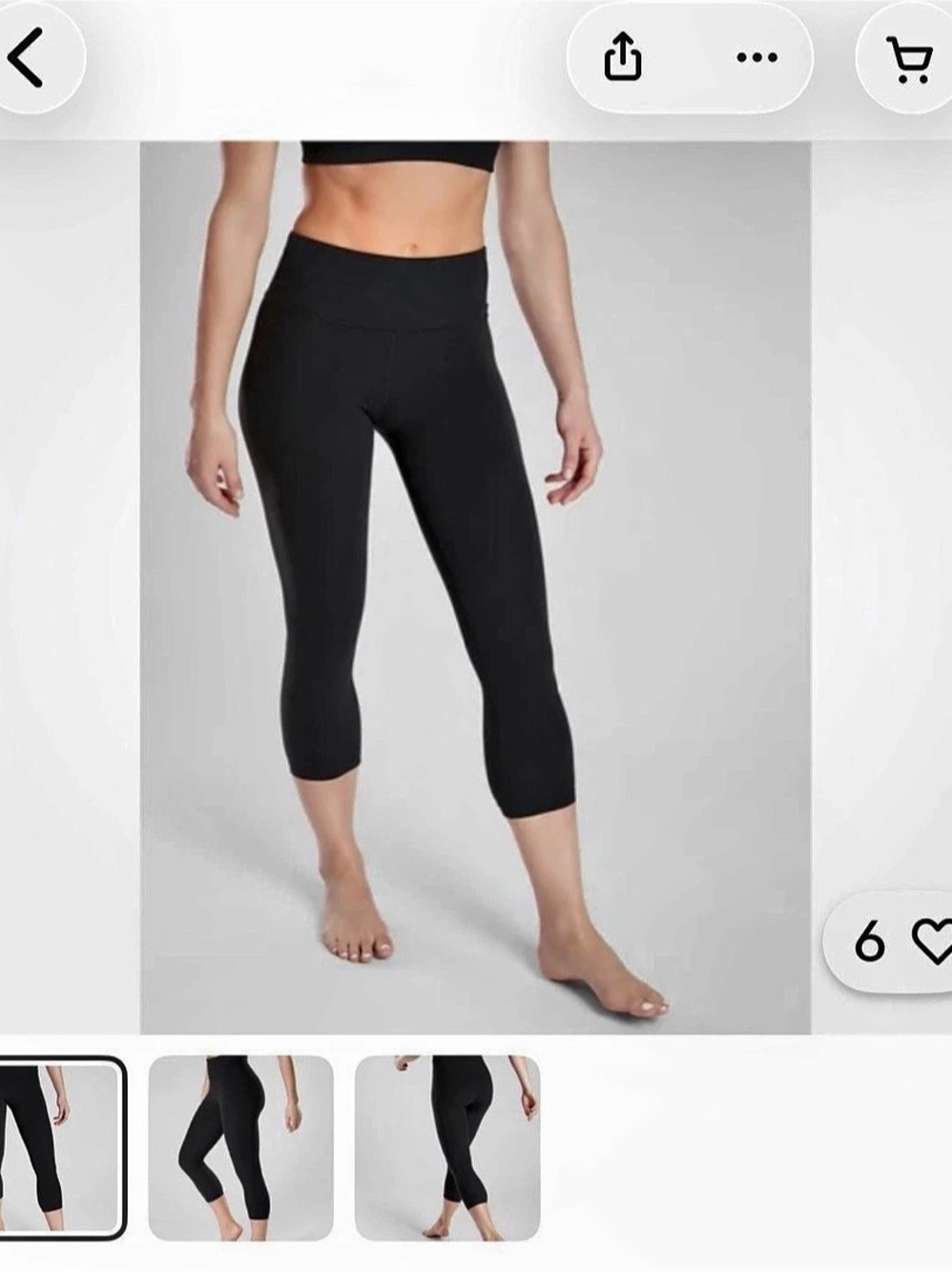Athleta Elation Capri Leggings in Black Size Small